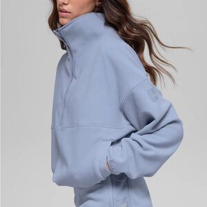 Alo Yoga Polar Fleece Retreat Cover Up size XS NWT Winter Frost